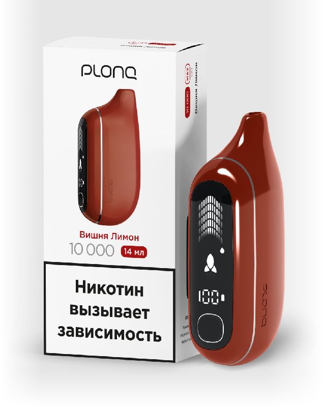 Электронная сигарета PLONQ MAX PRO 10000 затяжек Вишня Лимон