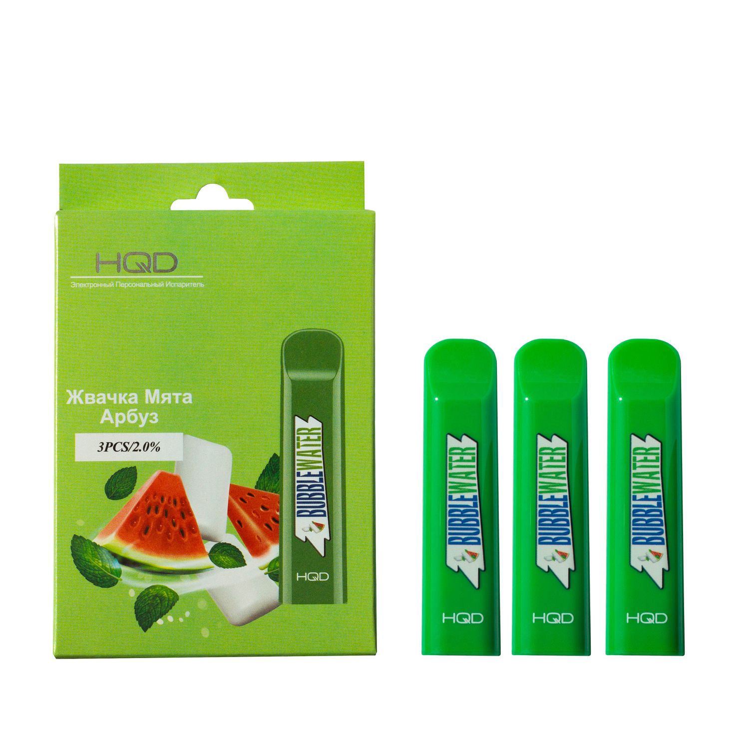 HQD Cuvie Bubblewater  (HQD Куви Жвачка Мята Арбуз)