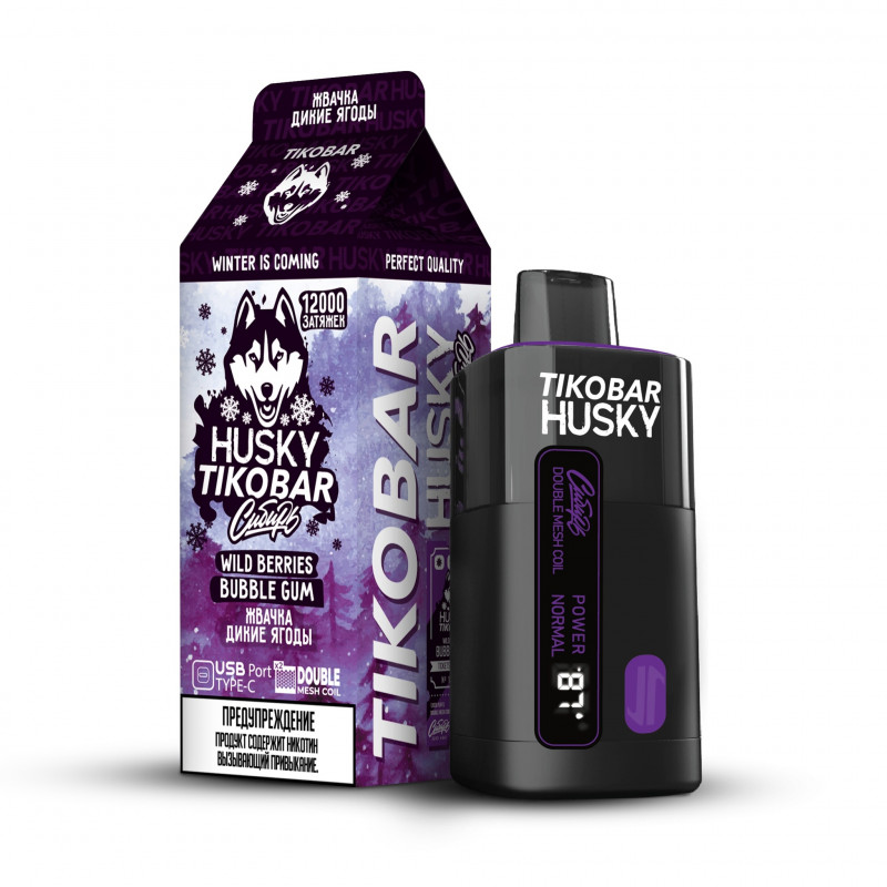 TIKOBAR HUSKY Сибирь Жвачка дикие ягоды 12000 затяжек