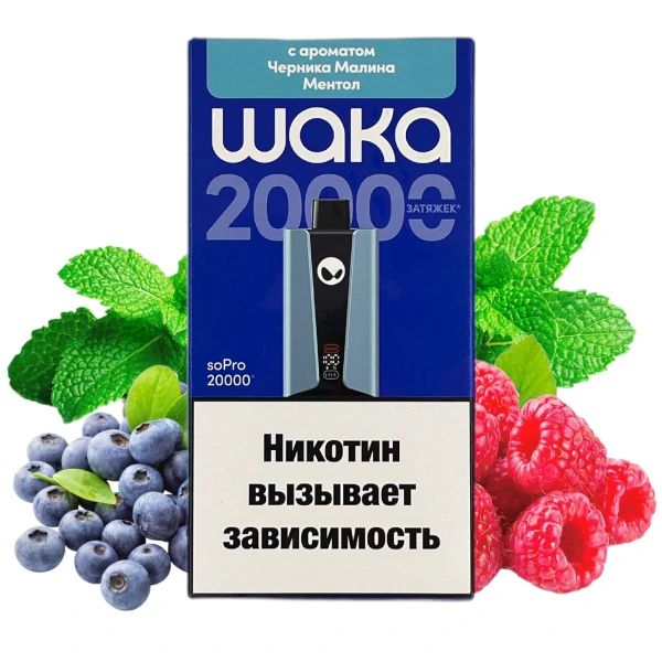 WAKA soPro 20000 - Черника Малина Ментол