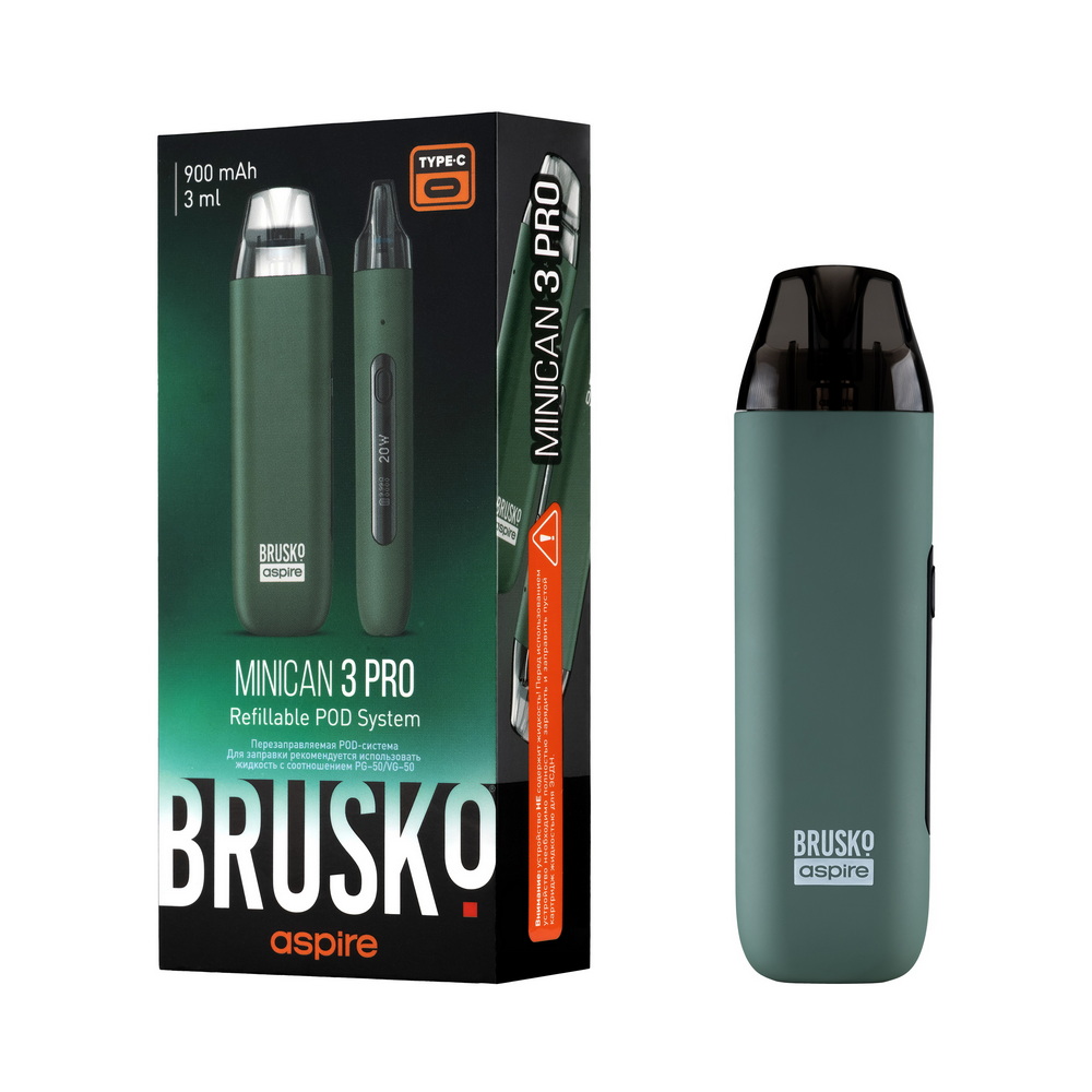 Электронная сигарета Brusko Minican 3 Pro Зеленый