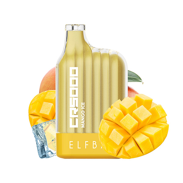 Электронная сигарета Эльф Бар CR5000 затяжек Манго Лёд (Elf Bar CR 5000 Mango Ice)
